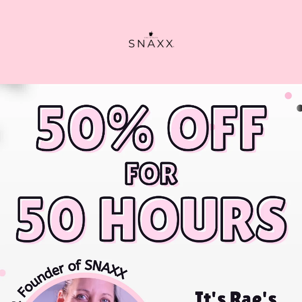 50% OFF -24 HOURS TO GO. dON'S MISS OUT!