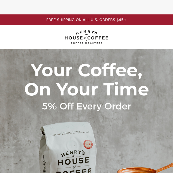 Your Favorite Coffee, Delivered On Your Terms