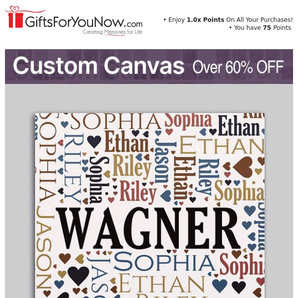 Custom Canvas Over 60% Off