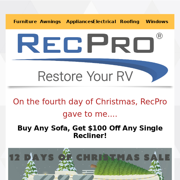 On the fourth day of Christmas RecPro gave to me...