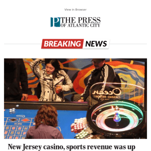 New Jersey casino, sports revenue was up 10.4% in February