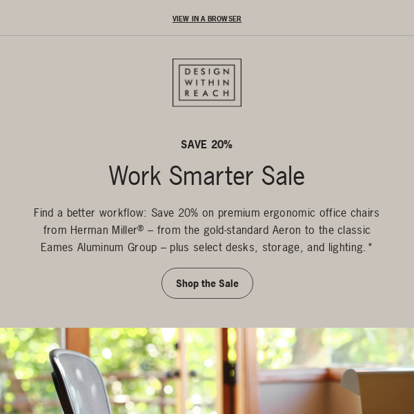 Work smarter: Save 20% on Aeron, Embody + more!