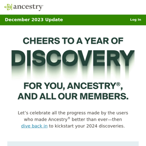 Ancestry, your December update