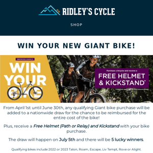 Want to Win Your New Giant Bike?💥