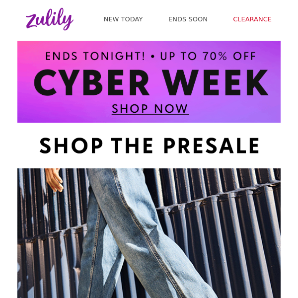 Hey Zulily, Zulily's CYBER WEEK deals expire soon