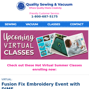 Sewing Summer Sessions Enrolling Now