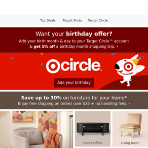 Don’t miss out on your birthday reward from Target Circle 🎉