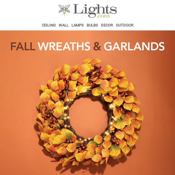 🍁Up to 30% off Fall Wreaths and Garlands | Lights.com