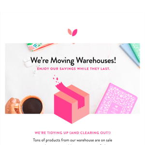 We're moving ➡️ You're SAVING! 🎉