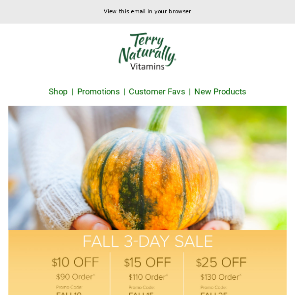 🍂 Celebrate Fall with Savings | Up to $25 Off