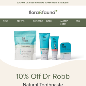 NEW: 10% Off Dr Robb Toothpastes 🦷