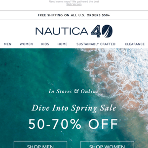 50-70% off your new spring look