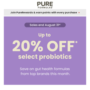 Probiotics: Save up to 20% on top brands