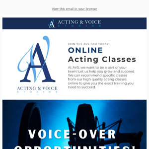  FREE VO CLASS TODAY!