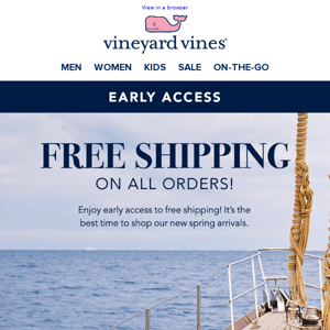 Early Access: Free Shipping On All Orders!