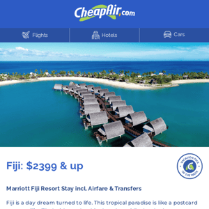 $2399+ // Fiji Resort Stay incl. Airfare & Transfers