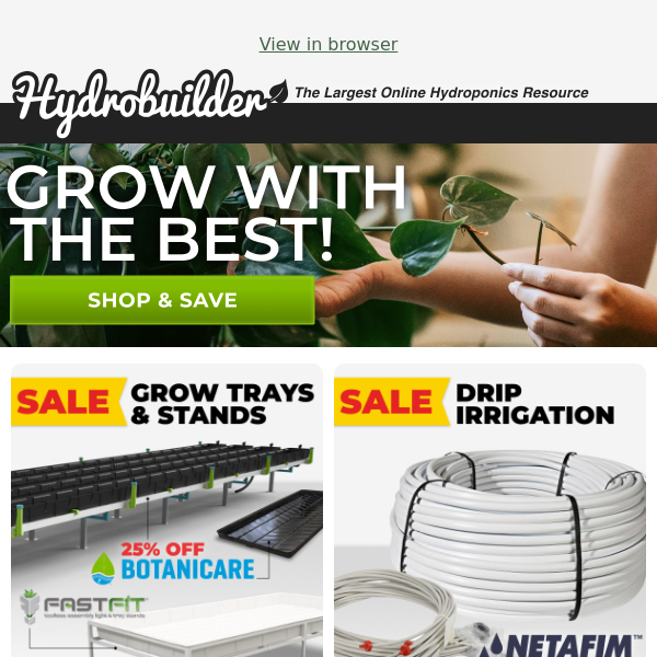 💰 Exclusive Deals on Top Hydrobuilder Brands!