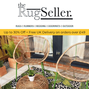 ☀ Treat yourself with up to 30% Off Summer Essentials for your Home and Garden - Shop Outdoor Rugs, Runners, Cushions and more