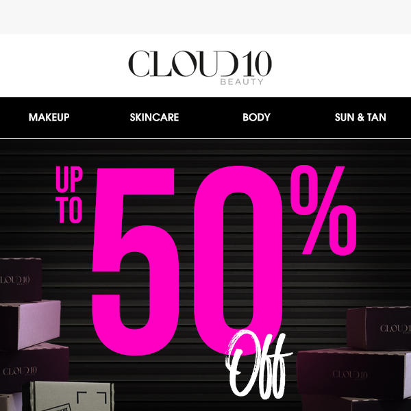 Hey Cloud 10 Beauty, up to 50% OFF 😱 Beauty Outlet must-haves 🛍