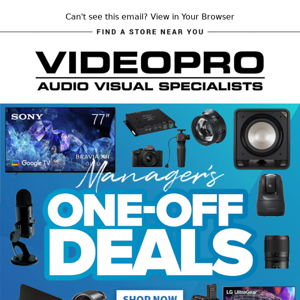 Open Box Specials + Latest Promotions