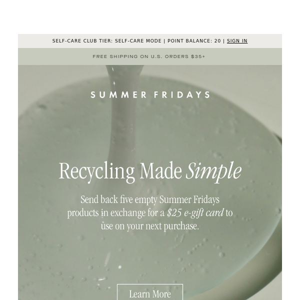 Recycle + Earn a $25 E-Gift Card 🌎 - Summer Fridays