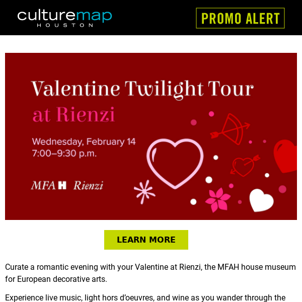 Love artfully—celebrate Valentine’s Day at Rienzi