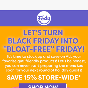 Black Friday means... 15% OFF SITEWIDE! 💜