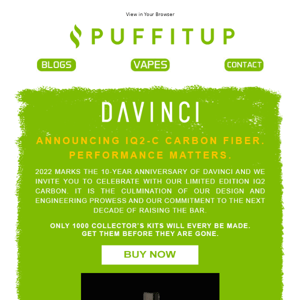 A message from our partner: Davinci Vaporizer