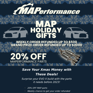 20% OFF MAP Parts + $4000 Giveaway + FREE Shipping & FREE Gift! 🤑