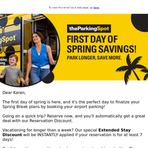 First day of SPRING SAVINGS!