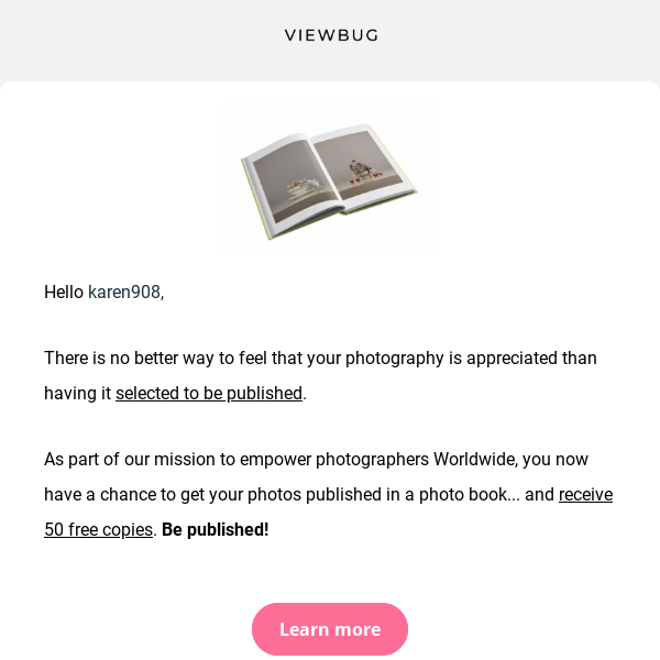Your photo published!