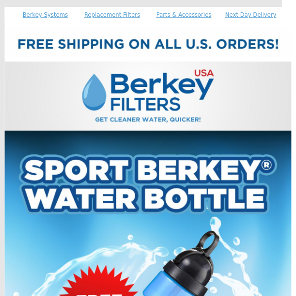 Stay Refreshed, Anywhere, Anytime With Our Sport Berkey Water Bottle🌲