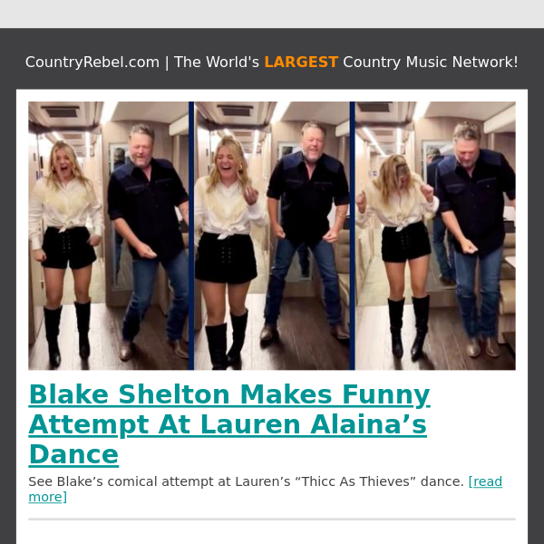 Blake Shelton Makes Funny Attempt At Lauren Alaina’s Dance