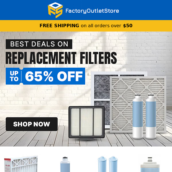 Deals on Replacement Filters - Up to 65% OFF