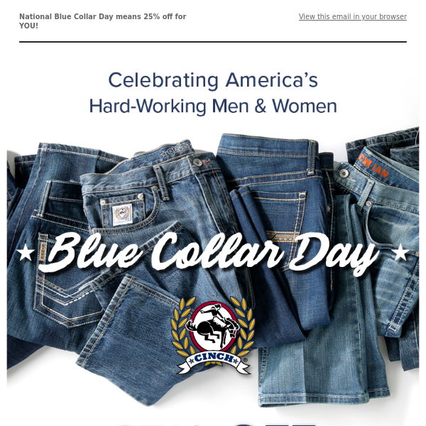 Like You, Our Jeans & Collars Are Blue...