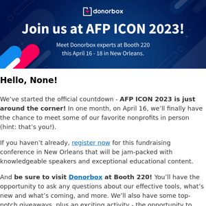 AFP ICON is just one month away!