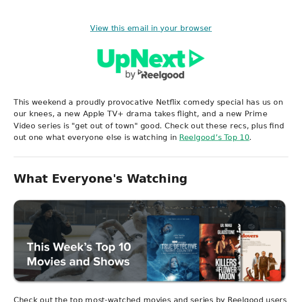 ⭐ Reelgood's Top 10 This Week + Our Top Recommendations