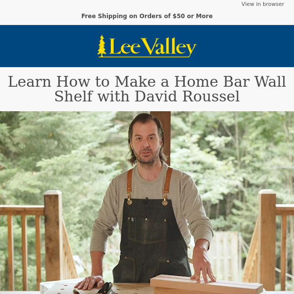 Learn How to Make a Home Bar Wall Shelf with David Roussel