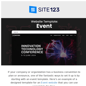 A Designed Template For a Business Convention Event