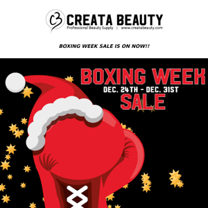 Boxing Week Sale is on NOW!!