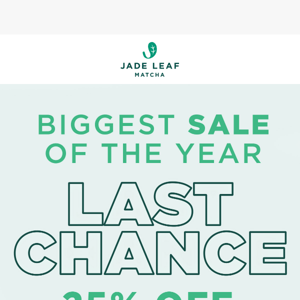 LAST DAY: 25% off Sitewide