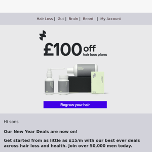 New Year Sale - Get £100 Off