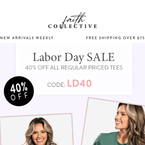 Labor Day Sale 40% Off
