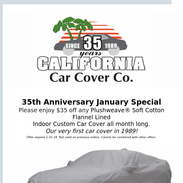 35th Anniversary January Special. $35 Coupon Inside.