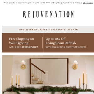 Starts today! Free shipping on wall lighting