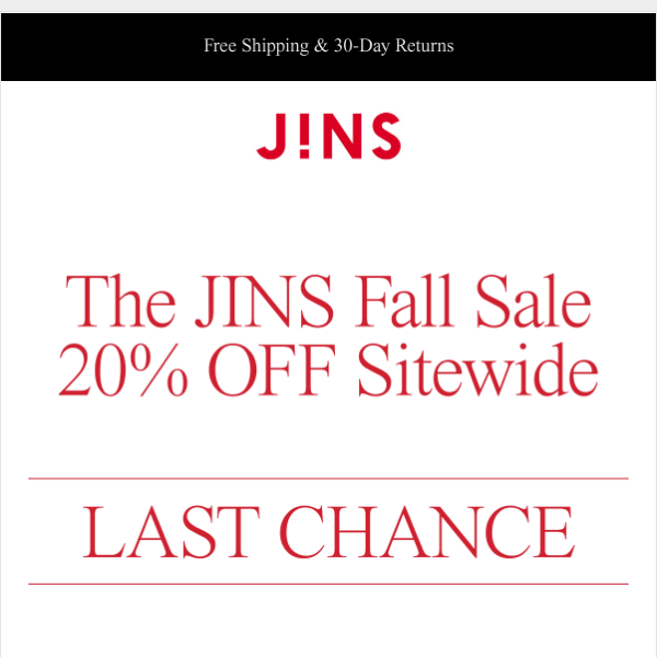 Our Fall Sale Ends Tonight!