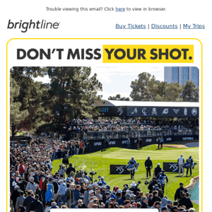 Brightline Partner Offers: 25% off your pass to LIV Golf ⛳.