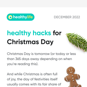 🎄 Top 3 health hacks for Christmas Day 🎄