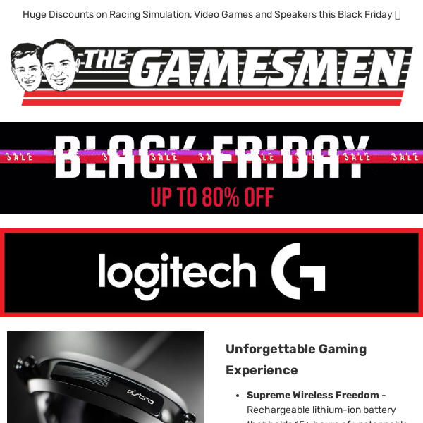 Up to 60% off Logitech Wheels, Headsets and PC Accessories !