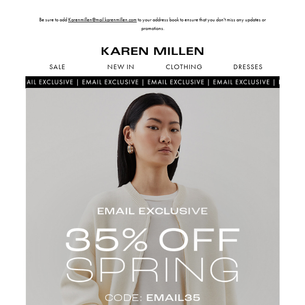 Email Exclusive | 35% off Spring